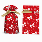 Christmas Drawstring Gift Bags with Ribbon