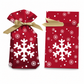 Christmas Drawstring Gift Bags with Ribbon