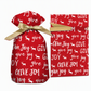 Christmas Drawstring Gift Bags with Ribbon