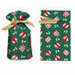 Christmas Drawstring Gift Bags with Ribbon