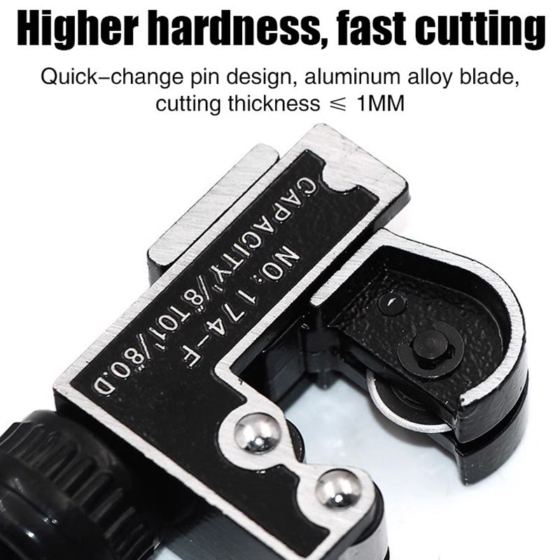 Compact Pipe Cutter with Easy Grip Knob