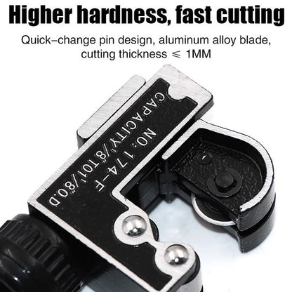Compact Pipe Cutter with Easy Grip Knob