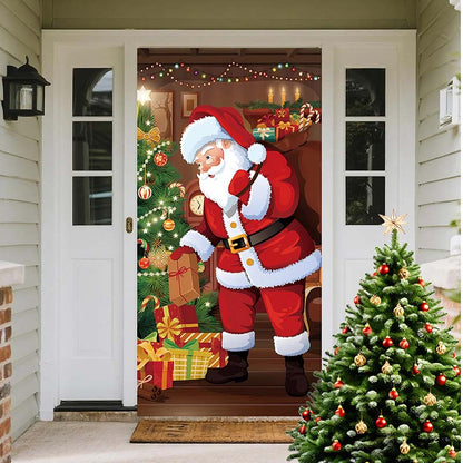 Christmas Door Cover For Instant Holiday Decor