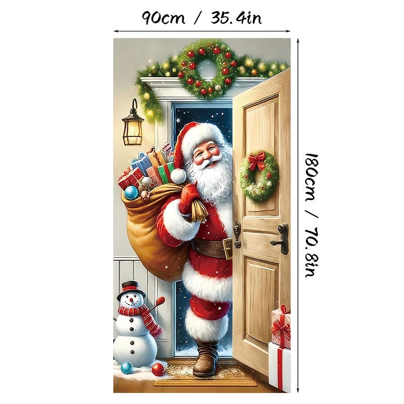 Christmas Door Cover For Instant Holiday Decor