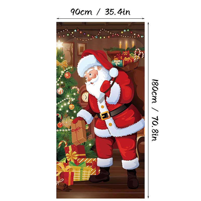 Christmas Door Cover For Instant Holiday Decor