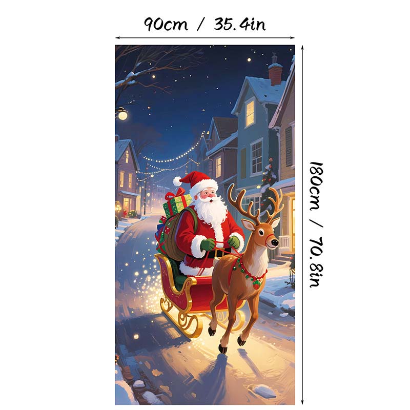 Christmas Door Cover For Instant Holiday Decor