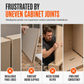 Wardrobe Cabinet Side Filler Panel Installation Locator and Stepped Positioning Plate for Precise Hole Alignment
