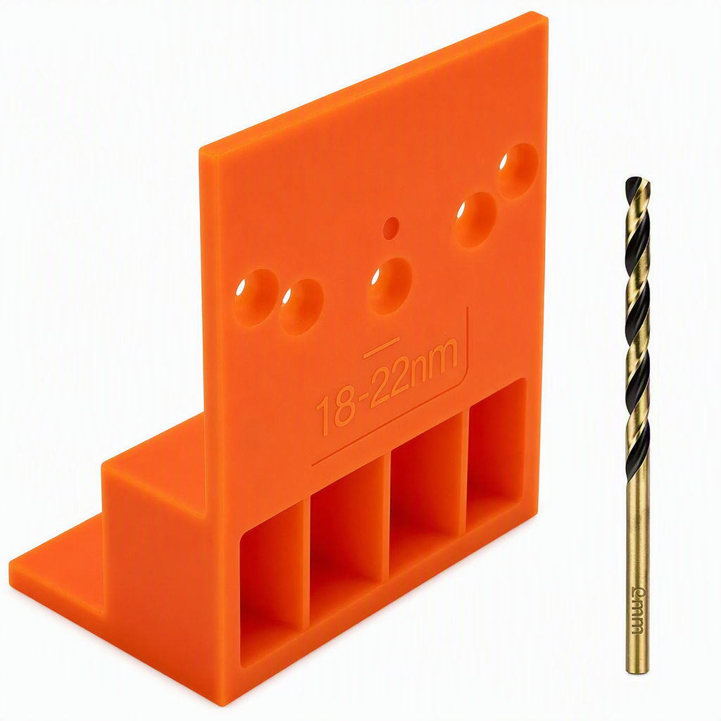 Wardrobe Cabinet Side Filler Panel Installation Locator and Stepped Positioning Plate for Precise Hole Alignment