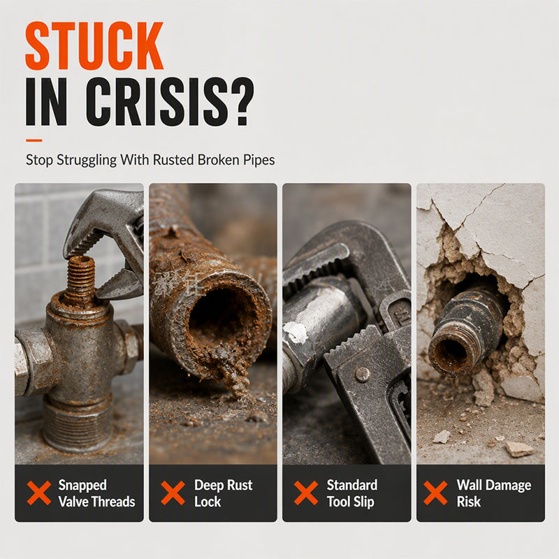 🔧 Broken Pipe Extractor: Multi-Jaw Grip, Dual-Mode, Alloy Steel, for Rusted & Snapped Pipes