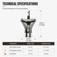 🔧 Broken Pipe Extractor: Multi-Jaw Grip, Dual-Mode, Alloy Steel, for Rusted & Snapped Pipes