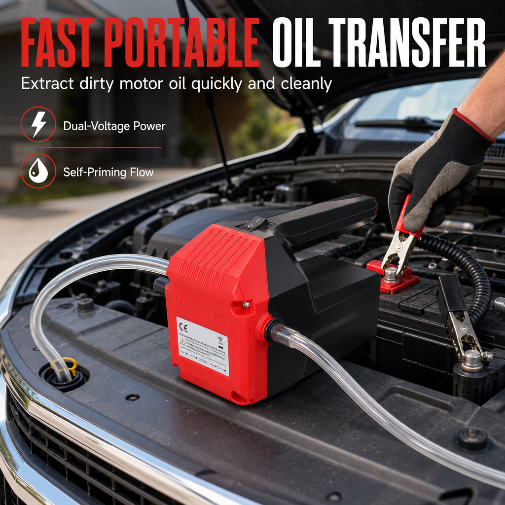 Upgraded Second Generation 12V 24V Electric Gear Oil Transfer Pump Self-Priming Pump for Diesel Engine Oil and Hydraulic Oil