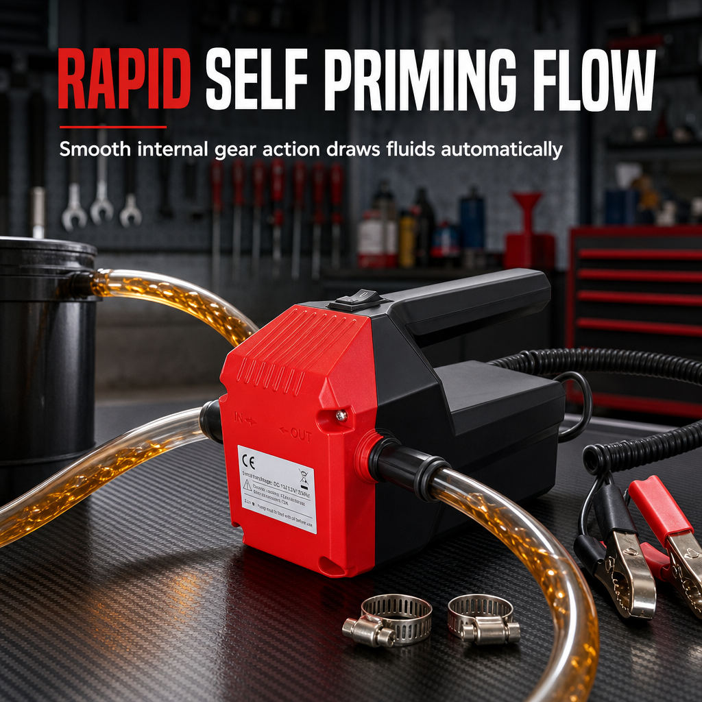 Upgraded Second Generation 12V 24V Electric Gear Oil Transfer Pump Self-Priming Pump for Diesel Engine Oil and Hydraulic Oil