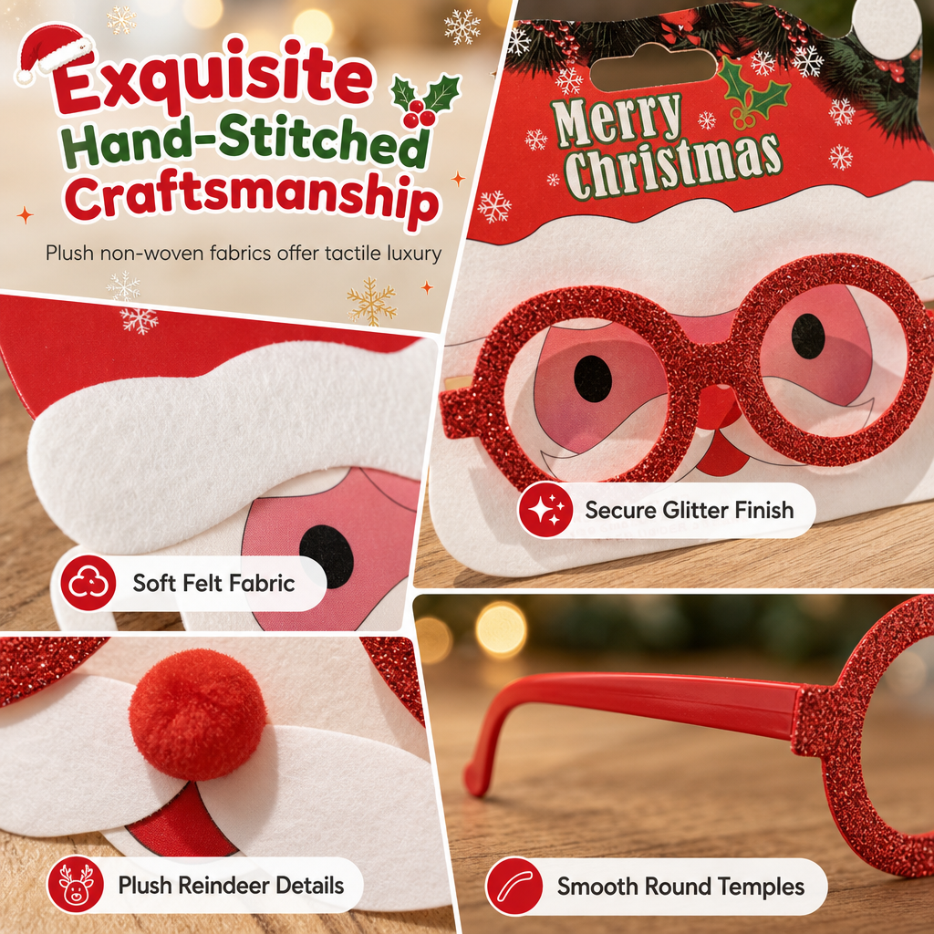 👻 50% OFF NOW! 🎃Novelty Christmas Eyeglass Frames Funny Holiday Party Decoration Eyewear
