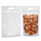 50 Pack Christmas Candy Bags Cartoon Stand Up Zipper Pouches for Snowflake Crisp Cookie and Baking Food Packaging
