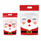 50 Pack Christmas Candy Bags Cartoon Stand Up Zipper Pouches for Snowflake Crisp Cookie and Baking Food Packaging