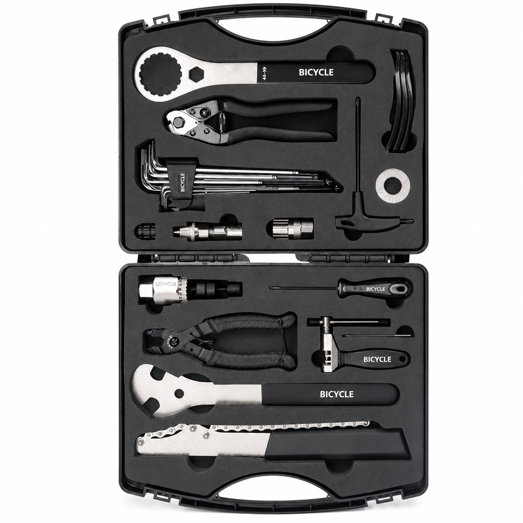 🔧 Bicycle Repair Tool Kit: Alloy Steel, Spoke Wrench, Chain & Bottom Bracket Tools