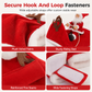 Red Pet Dog Christmas Costume Santa Claus Riding Outfit with Adjustable Chest Strap