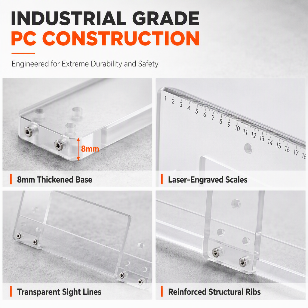 Dedicated Fixing Clamps for Handleless Routing Templates and Drawer Slide Installation Jigs