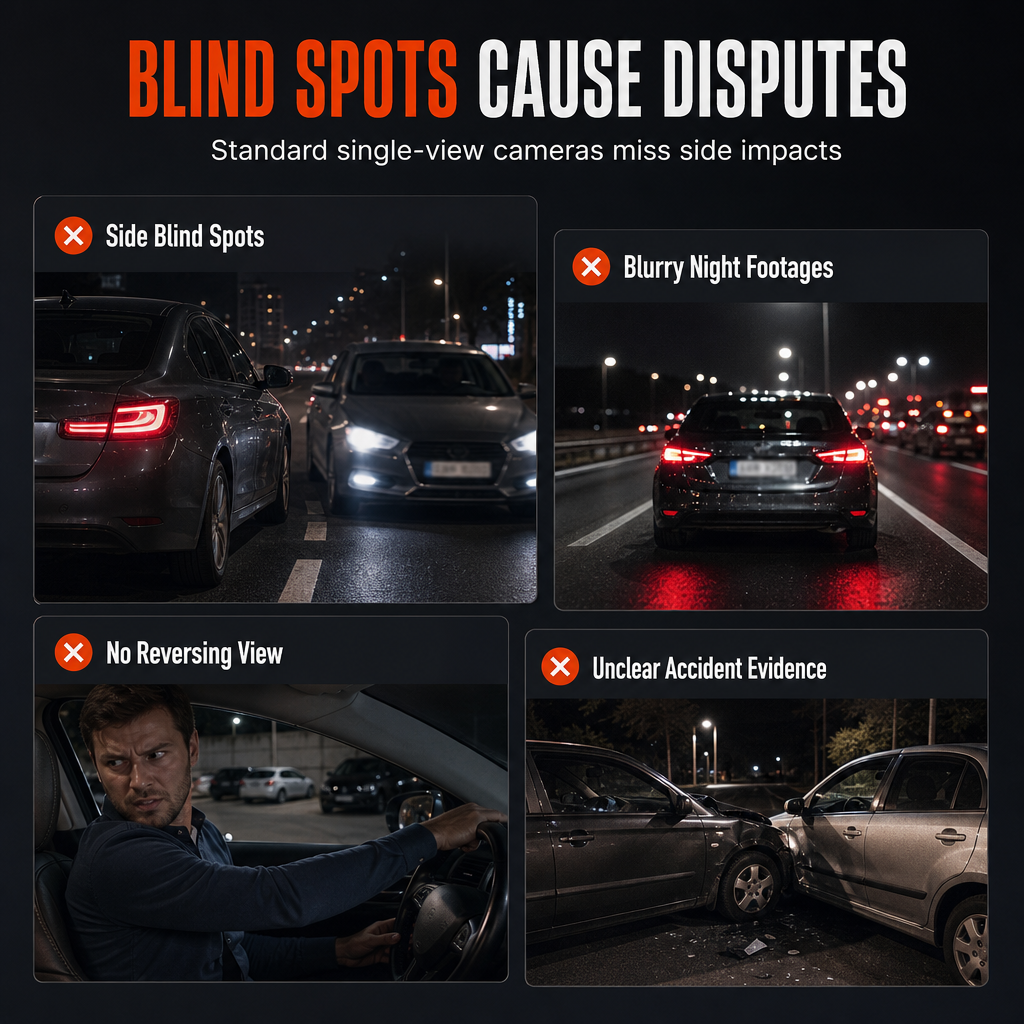 ⏳Limited-time 50% off⏰4-Lens Car Dash Cam 1080P HD – Infrared Night Vision & GPS Sync Recording🚗📹