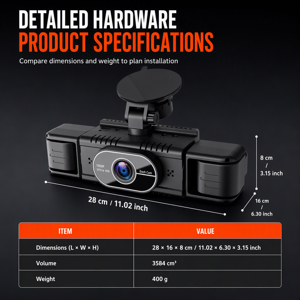 ⏳Limited-time 50% off⏰4-Lens Car Dash Cam 1080P HD – Infrared Night Vision & GPS Sync Recording🚗📹