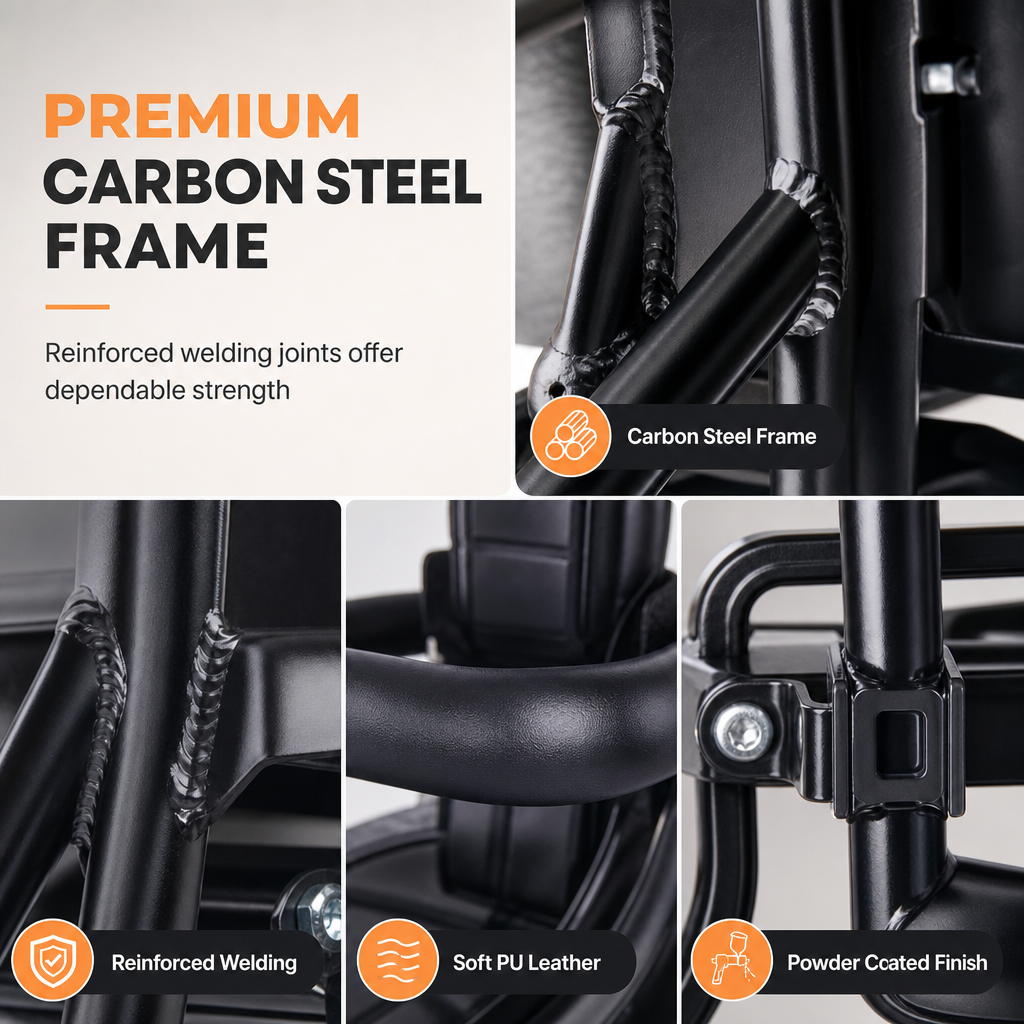 🚴 Parent-Child Bike Seat: Carbon Steel Frame, Enclosed Guardrail, Cushion