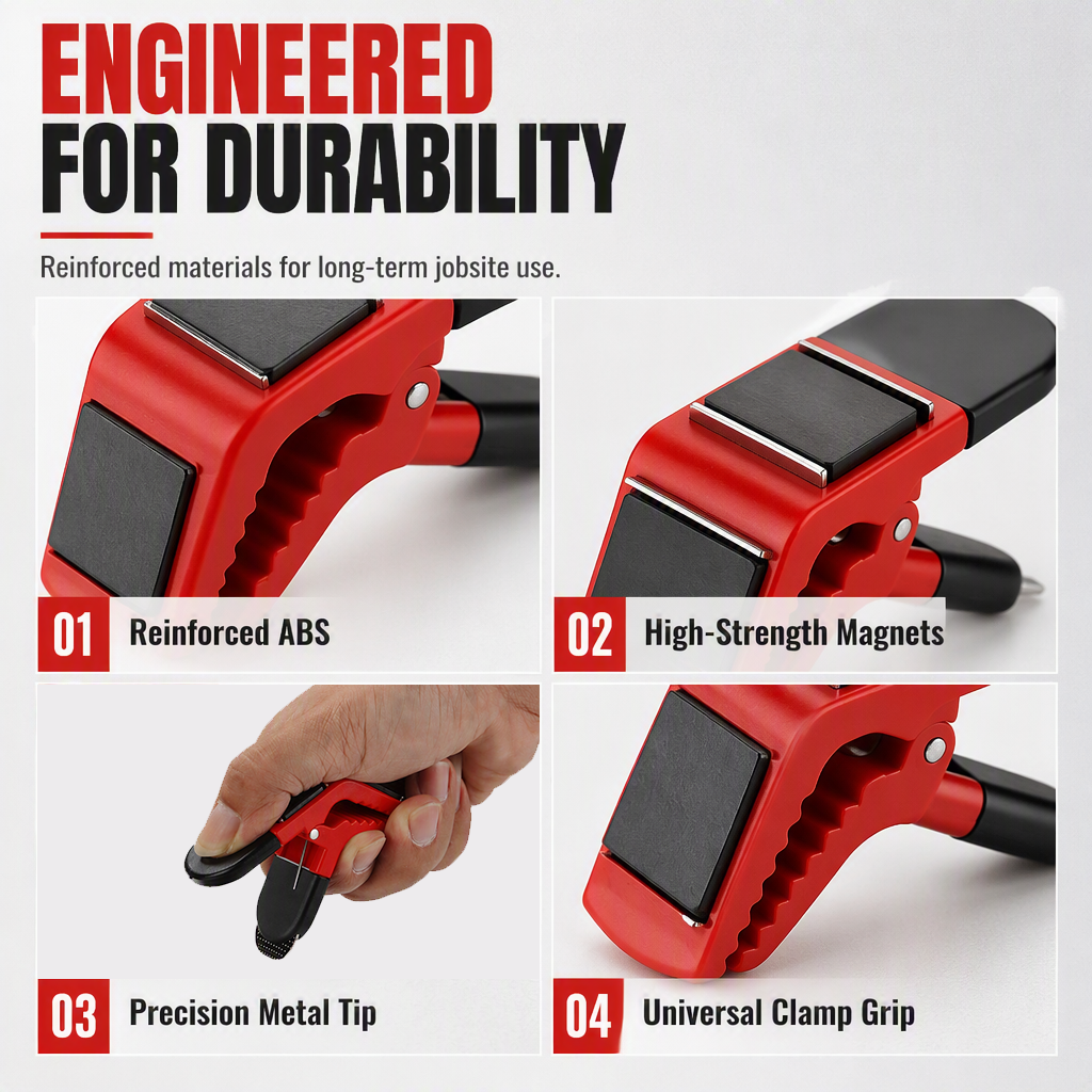 Double Sided Magnetic Paint Brush Clip with Universal Clamping Holder Plastic Paintbrush Tool