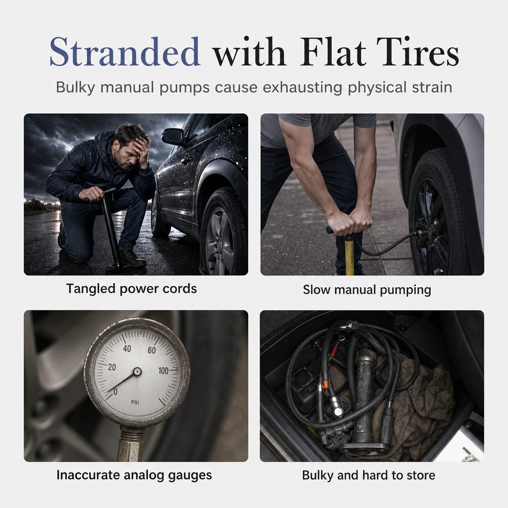 🔥 50% OFF ⚡ Portable Handheld Electric Tire Inflator🚲 – Air Pump for Car, Bicycle & EV Tires, Compact Electric Tire Inflation Tool🚗