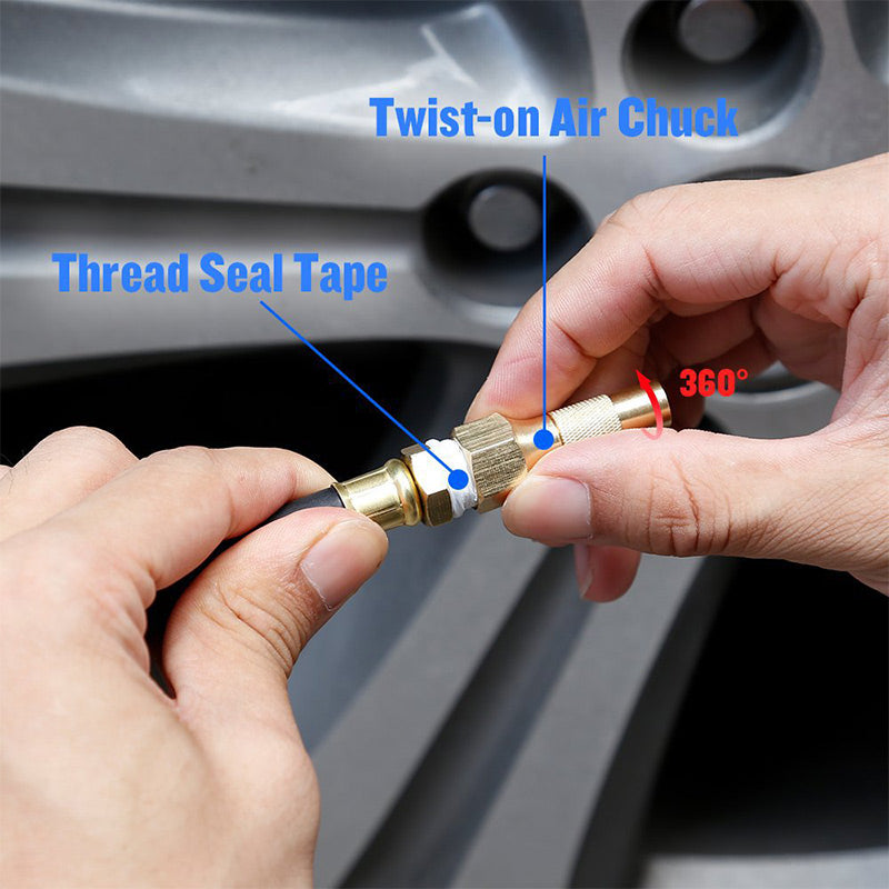 Digital Tire Inflator Kit with Pressure Gauge