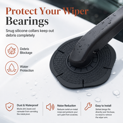 Universal Car Windshield Wiper Hole Protective Cover Dustproof Sleeve Guard to Prevent Leaves and Debris