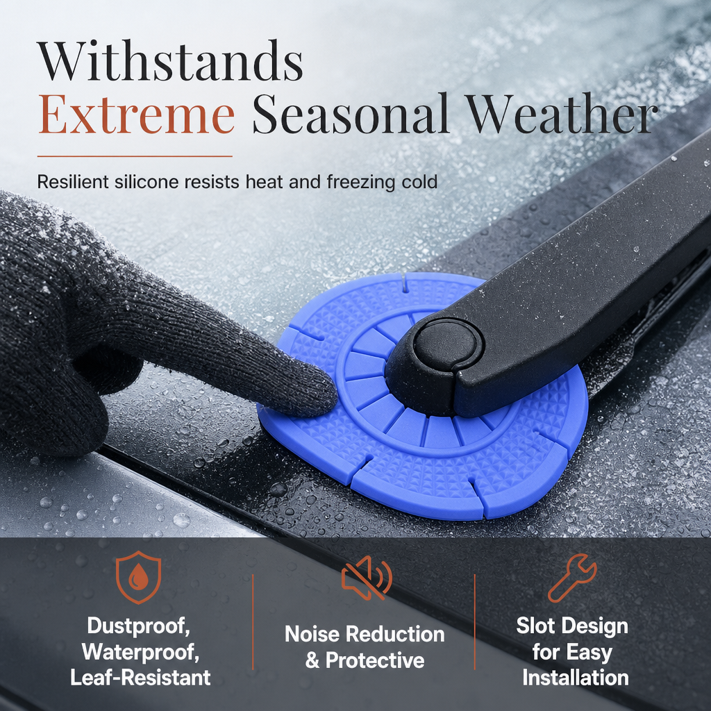 Universal Car Windshield Wiper Hole Protective Cover Dustproof Sleeve Guard to Prevent Leaves and Debris