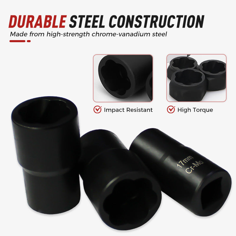 Damaged Bolt & Nut Extractor Socket Set