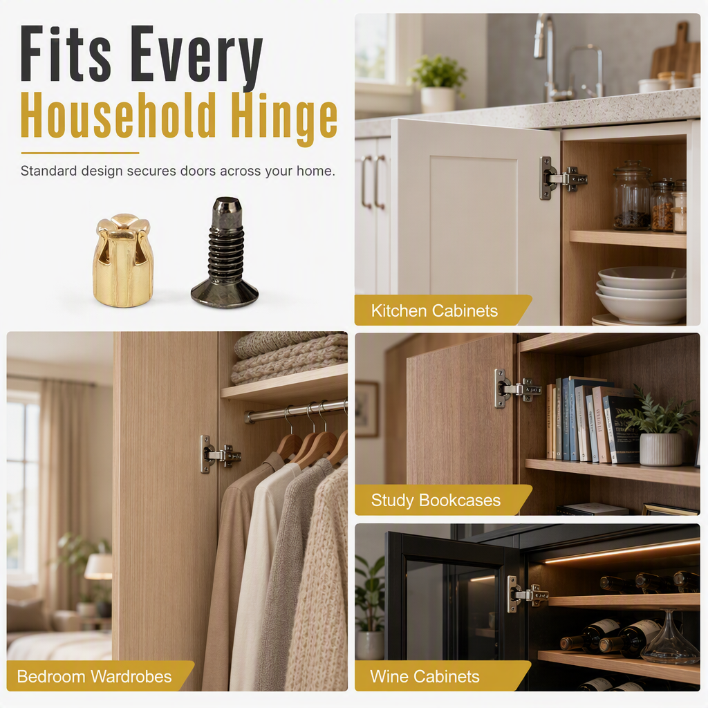 Cabinet Door Hinge Base Pre Embedded Expansion Nut and Bolt Screw Set for Furniture Hardware
