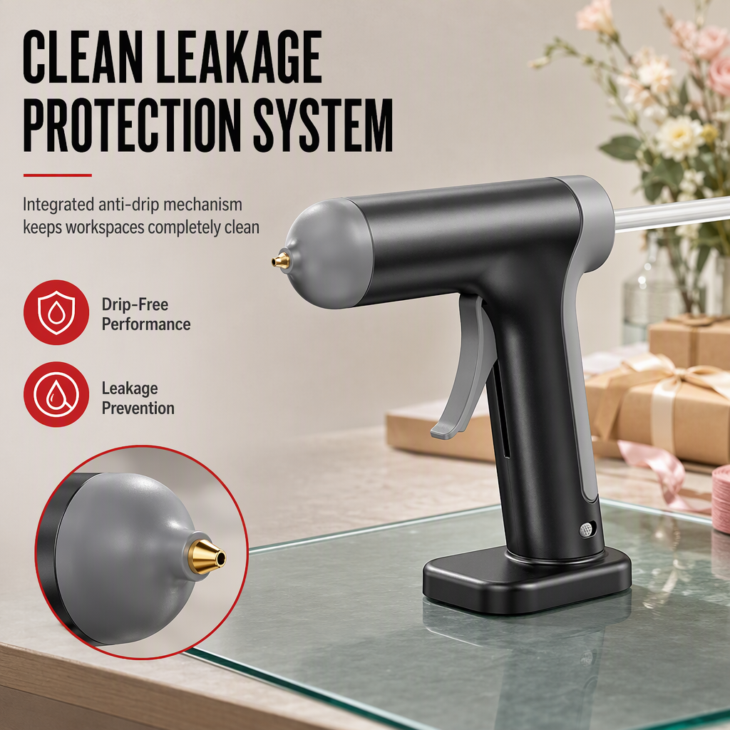 ⏳Limited-time 50% off⏰Cordless Hot Melt Glue Gun Set with 2000mAh Rechargeable Battery and Copper Nozzle Includes 10 Glue Sticks for DIY Crafts and Home Use