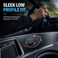 Bluetooth Car FM Transmitter MP3 Player and with PD Fast Charging Dual USB Ports and Atmosphere Light