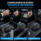 Bluetooth Car FM Transmitter MP3 Player and with PD Fast Charging Dual USB Ports and Atmosphere Light