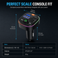 Bluetooth Car FM Transmitter MP3 Player and with PD Fast Charging Dual USB Ports and Atmosphere Light