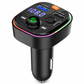 Bluetooth Car FM Transmitter MP3 Player and with PD Fast Charging Dual USB Ports and Atmosphere Light