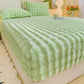 📢📢50% OFF !!🛏Soft Rabbit Plush and Milk Velvet Fitted Sheet Mattress Cover Dustproof Mattress Protector
