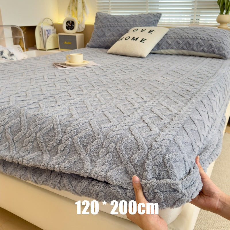360° All-Around Stretch Plush Knit Fitted Sheet