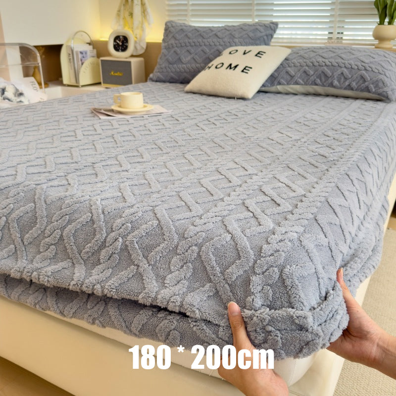 360° All-Around Stretch Plush Knit Fitted Sheet