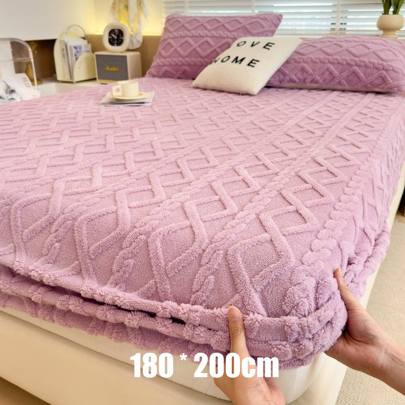360° All-Around Stretch Plush Knit Fitted Sheet