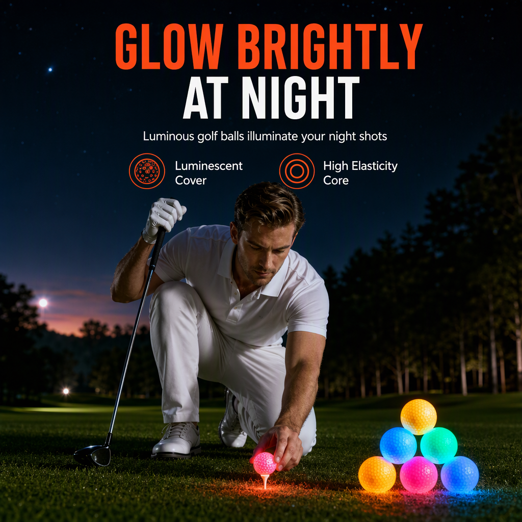 Light Up LED Golf Balls Glowing Flashing Golf Balls for Night Play