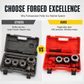 Manual Pipe Threading Tool Kit with Ratchet Handle and Die Heads