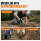 Cordless Handheld Mini Tiller Cultivator 21V Lithium Battery Powered Portable Garden Soil Loosener and Weeder for Home Yard