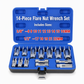 9 Piece Flare Nut Socket Set Slotted Oxygen Sensor Wrench and Diesel Injector Line Socket Auto Repair Tool Kit with Storage Case