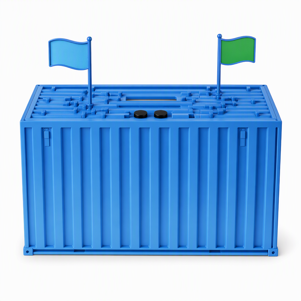 ⏳Limited-time 50% off💥Digital Coin Savings Jar Shipping Container Shaped Piggy Bank with Automatic Coin Counting for USD EUR GBP Coins Battery Operated Money Bank