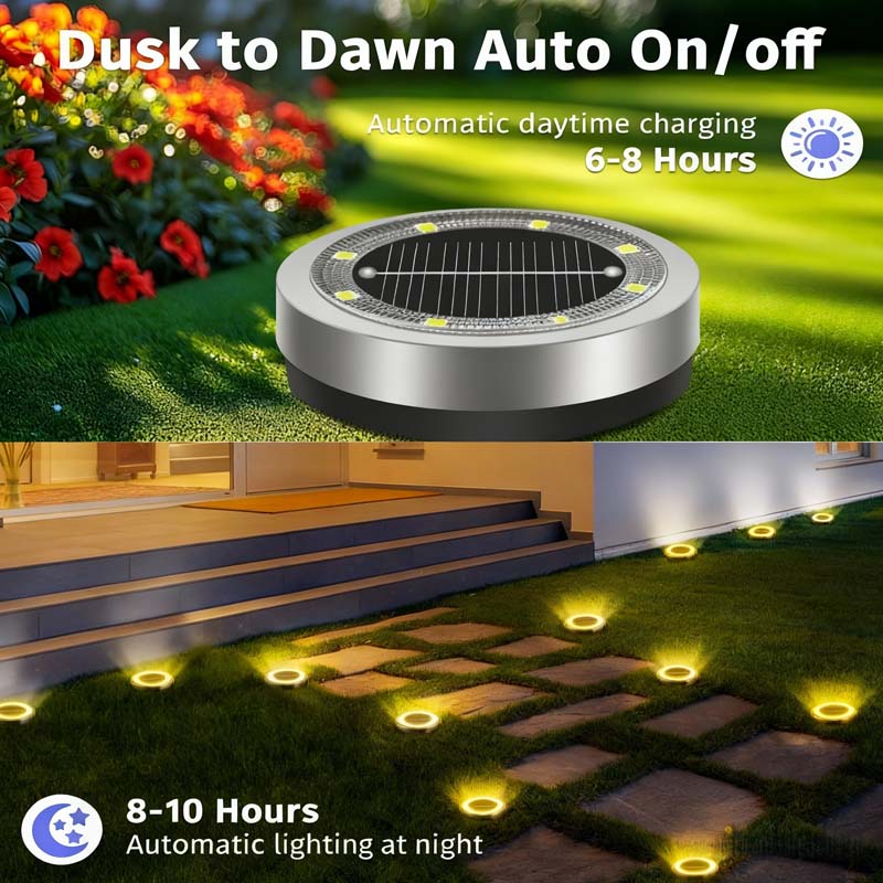 Outdoor Garden Solar Ground Light (4 Pack)