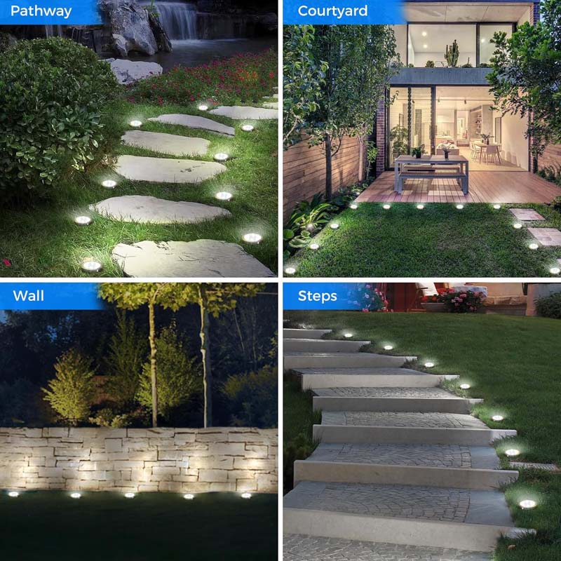 Outdoor Garden Solar Ground Light (4 Pack)