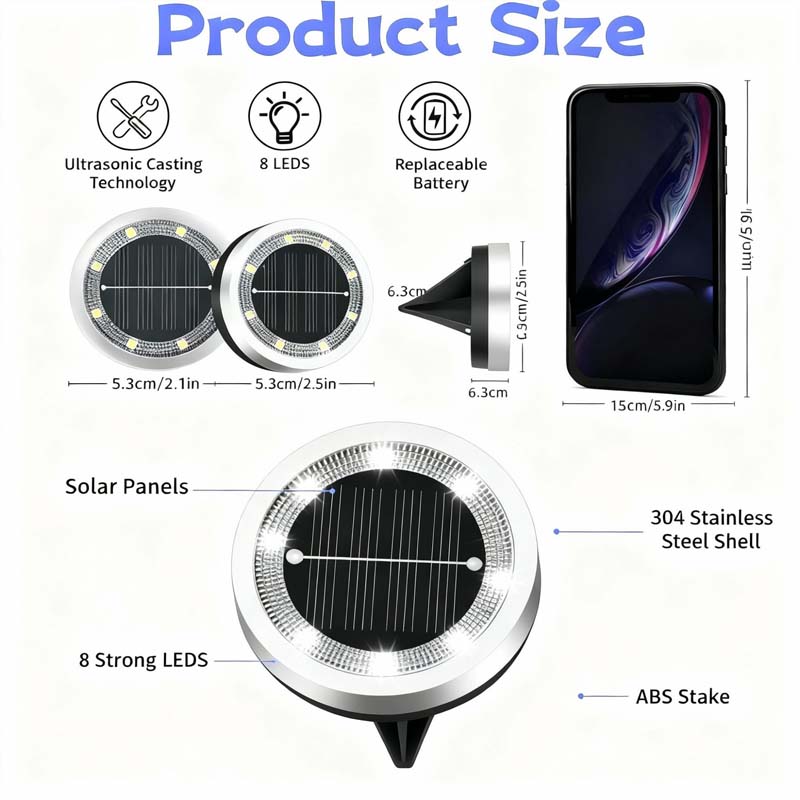 Outdoor Garden Solar Ground Light (4 Pack)