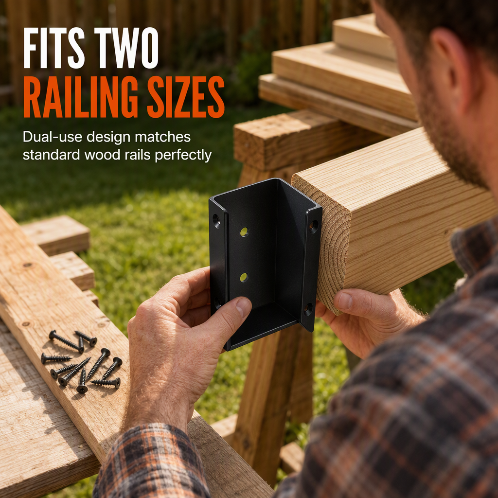 2x4 Inch Wood Fence Post Brackets Railing Wood Post Anchor Bases